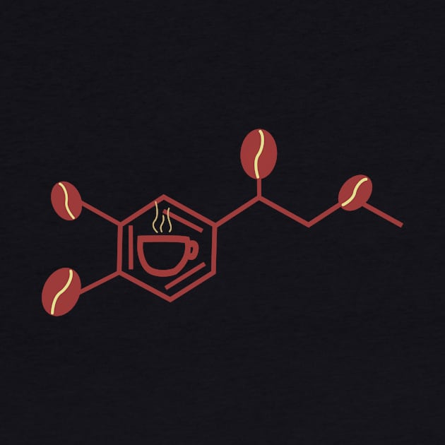 adrenaline molecule and coffee grains by nv-arty